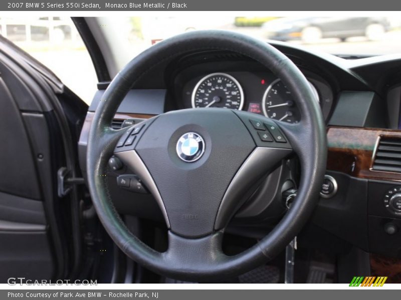 Monaco Blue Metallic / Black 2007 BMW 5 Series 550i Sedan