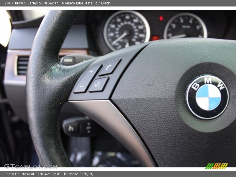 Monaco Blue Metallic / Black 2007 BMW 5 Series 550i Sedan