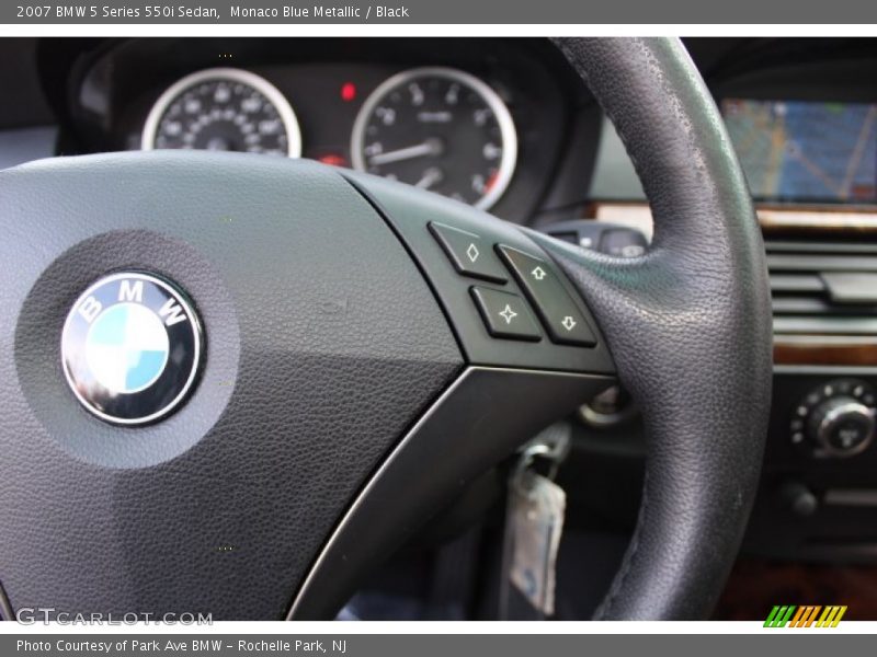 Monaco Blue Metallic / Black 2007 BMW 5 Series 550i Sedan