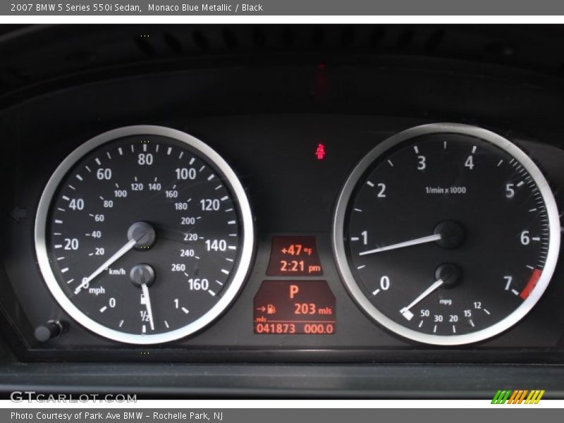 Monaco Blue Metallic / Black 2007 BMW 5 Series 550i Sedan