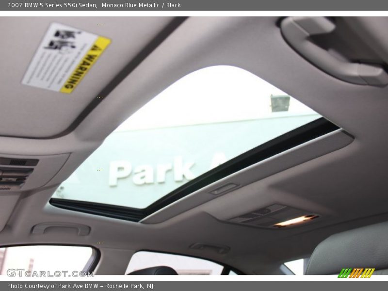 Monaco Blue Metallic / Black 2007 BMW 5 Series 550i Sedan