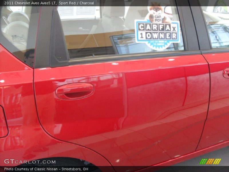 Sport Red / Charcoal 2011 Chevrolet Aveo Aveo5 LT