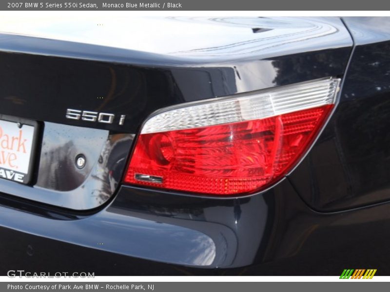Monaco Blue Metallic / Black 2007 BMW 5 Series 550i Sedan