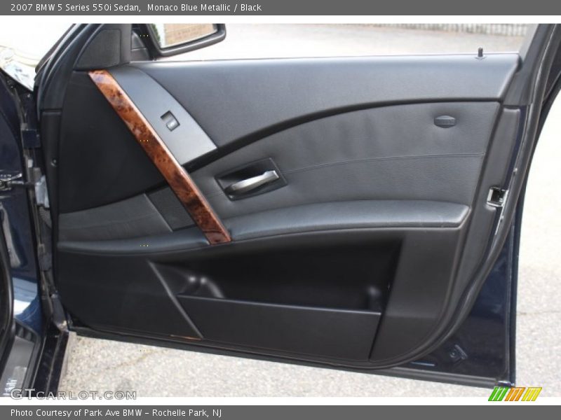 Monaco Blue Metallic / Black 2007 BMW 5 Series 550i Sedan