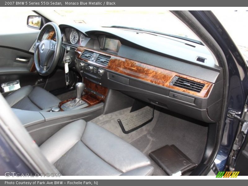 Monaco Blue Metallic / Black 2007 BMW 5 Series 550i Sedan
