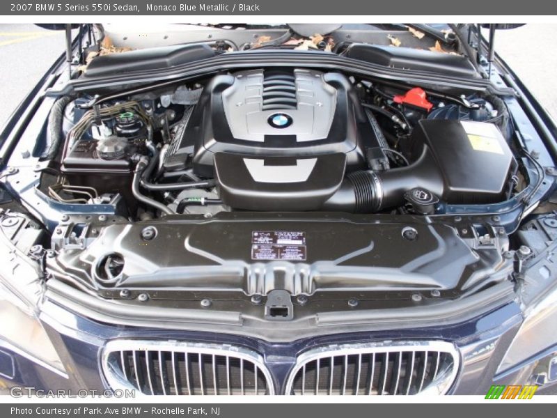 Monaco Blue Metallic / Black 2007 BMW 5 Series 550i Sedan