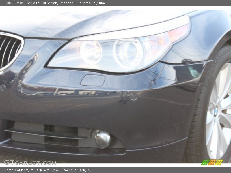 Monaco Blue Metallic / Black 2007 BMW 5 Series 550i Sedan