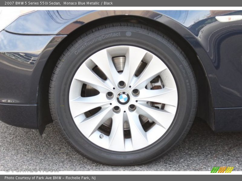 Monaco Blue Metallic / Black 2007 BMW 5 Series 550i Sedan