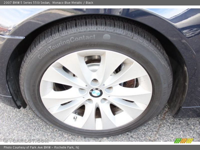 Monaco Blue Metallic / Black 2007 BMW 5 Series 550i Sedan