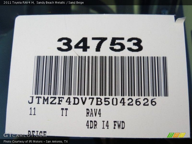 Sandy Beach Metallic / Sand Beige 2011 Toyota RAV4 I4