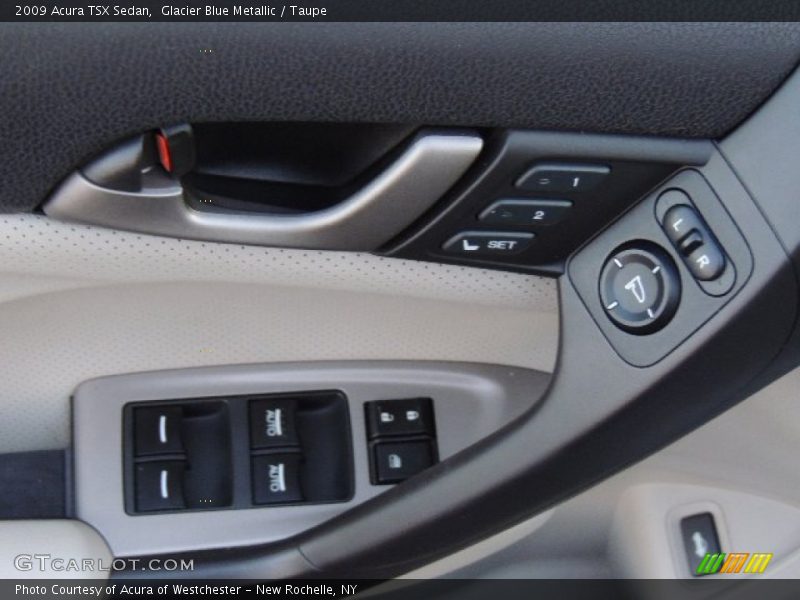 Glacier Blue Metallic / Taupe 2009 Acura TSX Sedan