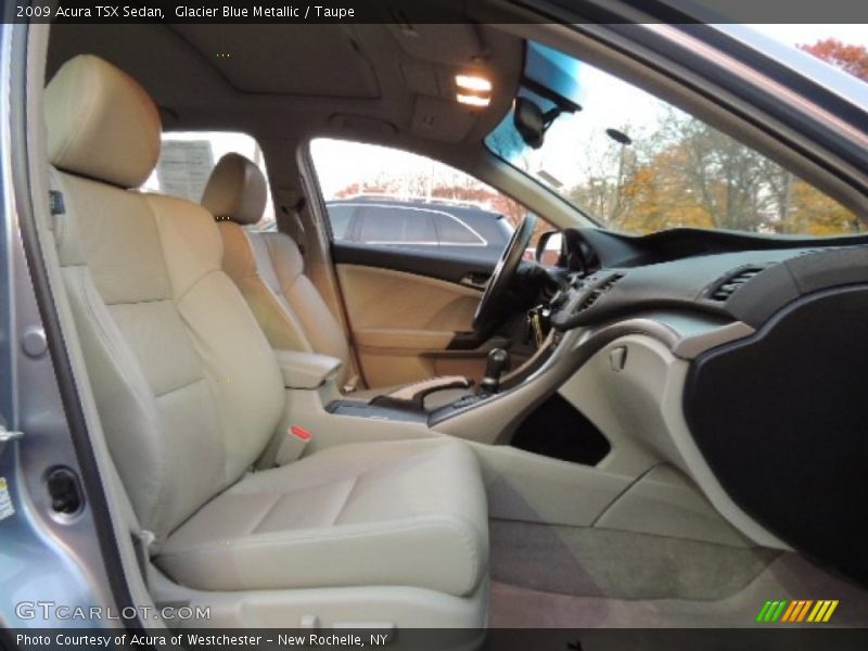 Glacier Blue Metallic / Taupe 2009 Acura TSX Sedan