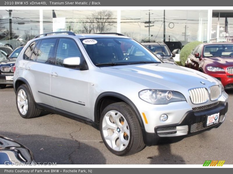 Titanium Silver Metallic / Black 2010 BMW X5 xDrive48i