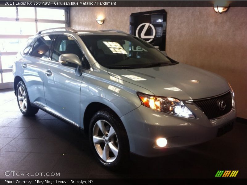 Cerulean Blue Metallic / Parchment 2011 Lexus RX 350 AWD