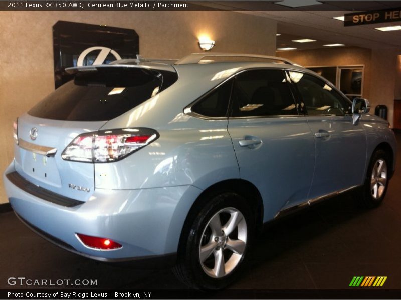 Cerulean Blue Metallic / Parchment 2011 Lexus RX 350 AWD