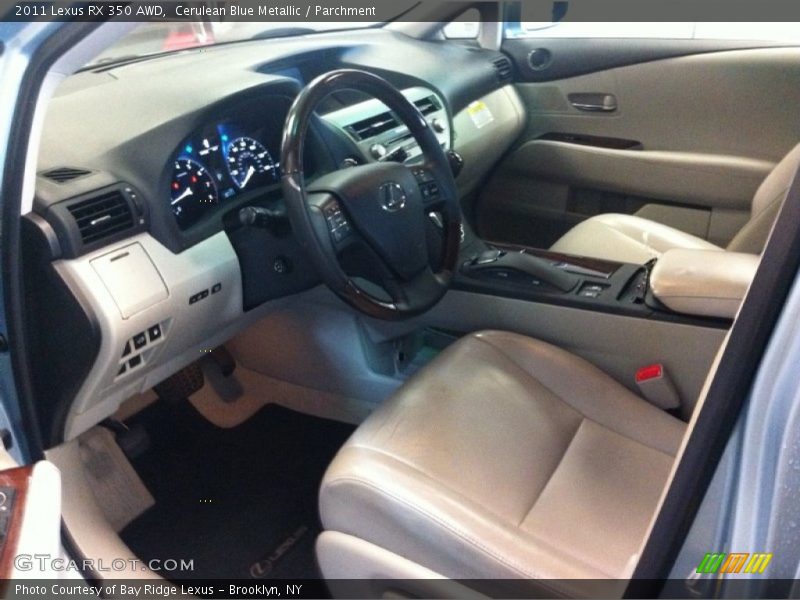 Cerulean Blue Metallic / Parchment 2011 Lexus RX 350 AWD