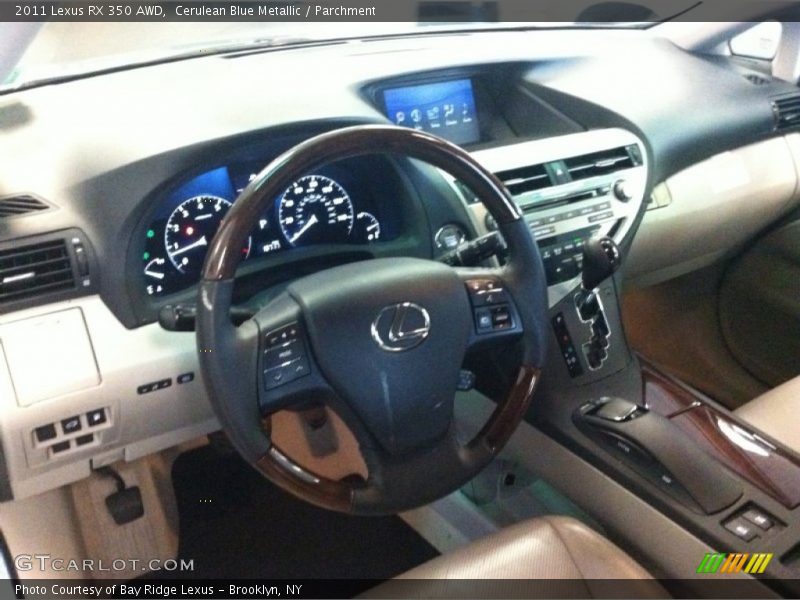 Cerulean Blue Metallic / Parchment 2011 Lexus RX 350 AWD