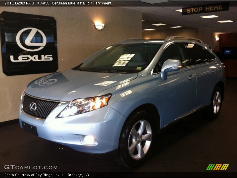 Cerulean Blue Metallic / Parchment 2011 Lexus RX 350 AWD