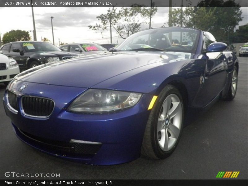 Montego Blue Metallic / Black 2007 BMW Z4 3.0i Roadster