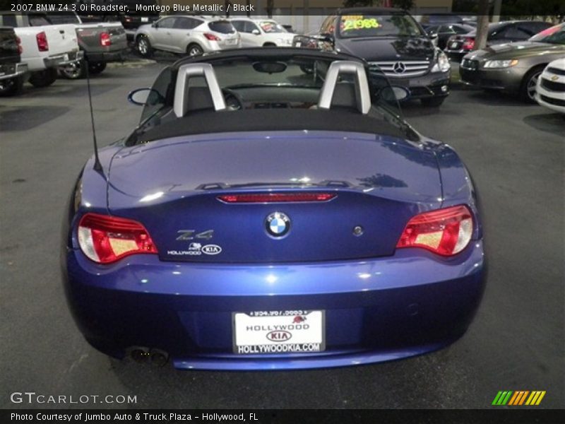 Montego Blue Metallic / Black 2007 BMW Z4 3.0i Roadster