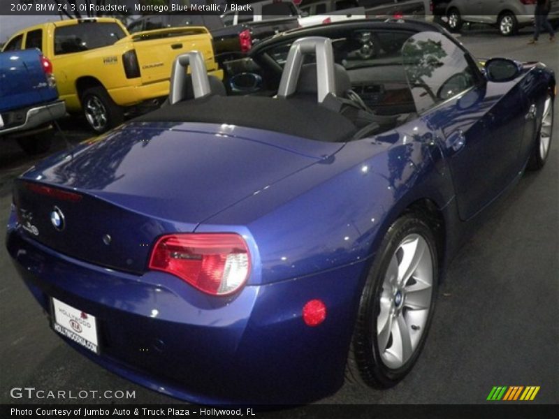 Montego Blue Metallic / Black 2007 BMW Z4 3.0i Roadster