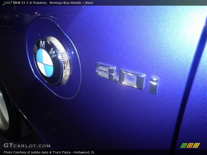 Montego Blue Metallic / Black 2007 BMW Z4 3.0i Roadster