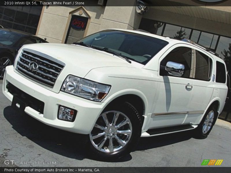 Tuscan White Pearl / Stone 2010 Infiniti QX 56