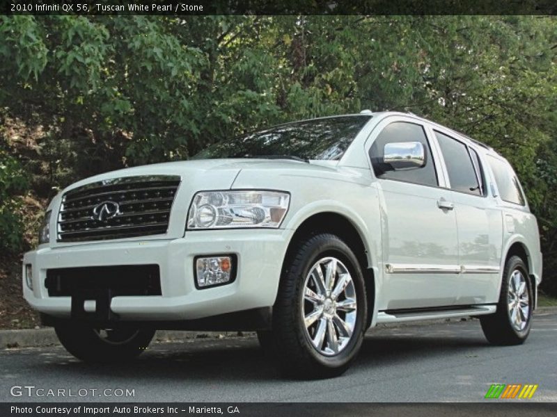 Tuscan White Pearl / Stone 2010 Infiniti QX 56