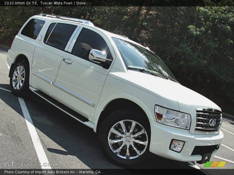 Tuscan White Pearl / Stone 2010 Infiniti QX 56