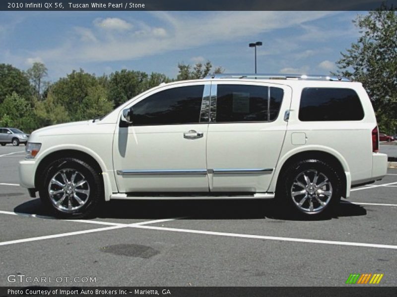 Tuscan White Pearl / Stone 2010 Infiniti QX 56
