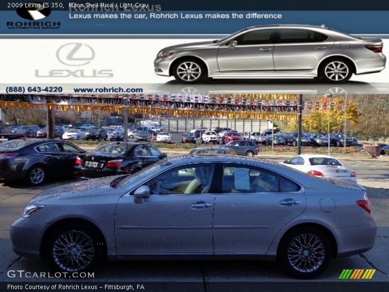 Moon Shell Mica / Light Gray 2009 Lexus ES 350