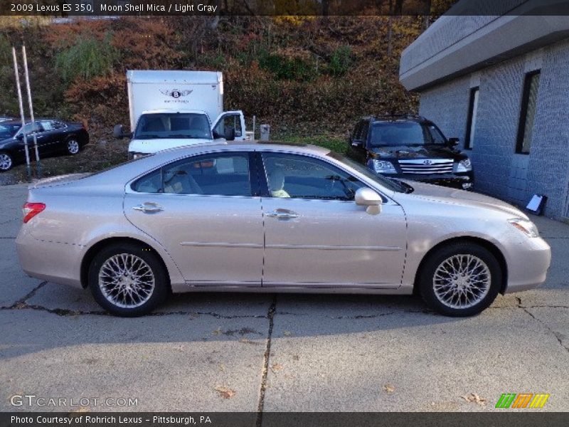 Moon Shell Mica / Light Gray 2009 Lexus ES 350