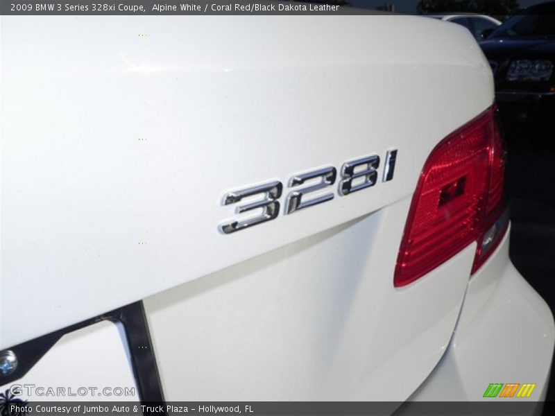 Alpine White / Coral Red/Black Dakota Leather 2009 BMW 3 Series 328xi Coupe