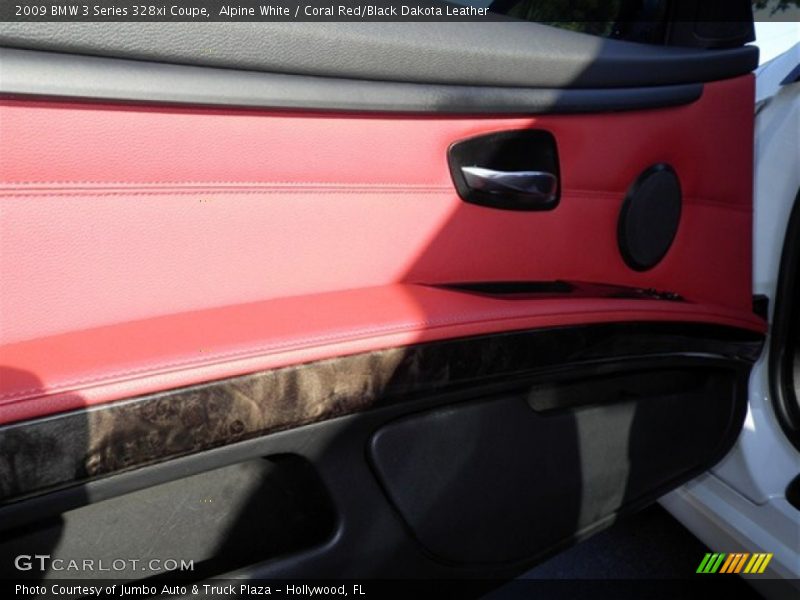Alpine White / Coral Red/Black Dakota Leather 2009 BMW 3 Series 328xi Coupe