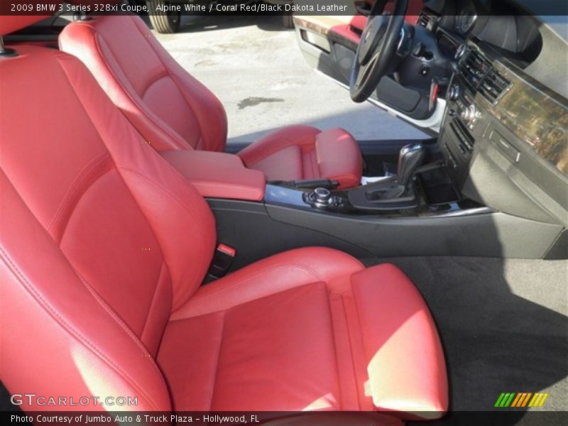 Alpine White / Coral Red/Black Dakota Leather 2009 BMW 3 Series 328xi Coupe