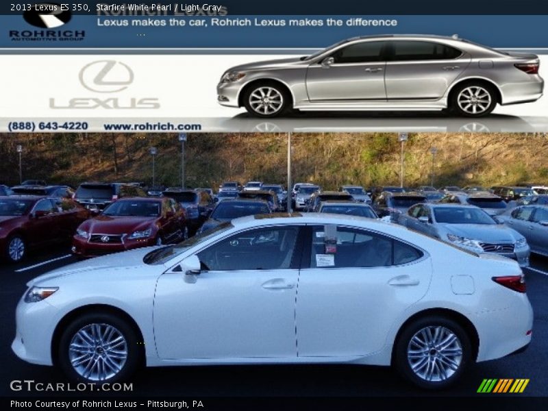 Starfire White Pearl / Light Gray 2013 Lexus ES 350