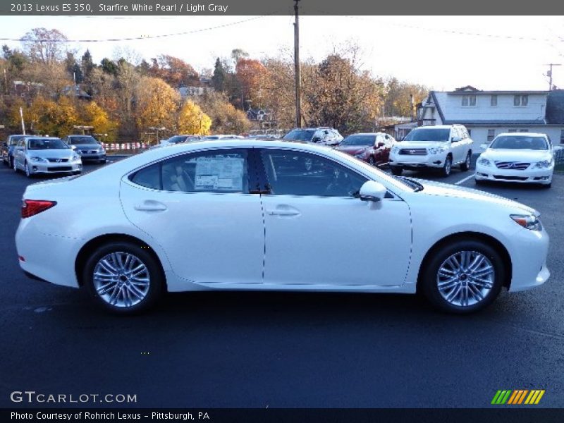 Starfire White Pearl / Light Gray 2013 Lexus ES 350