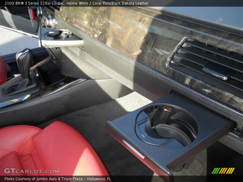 Alpine White / Coral Red/Black Dakota Leather 2009 BMW 3 Series 328xi Coupe
