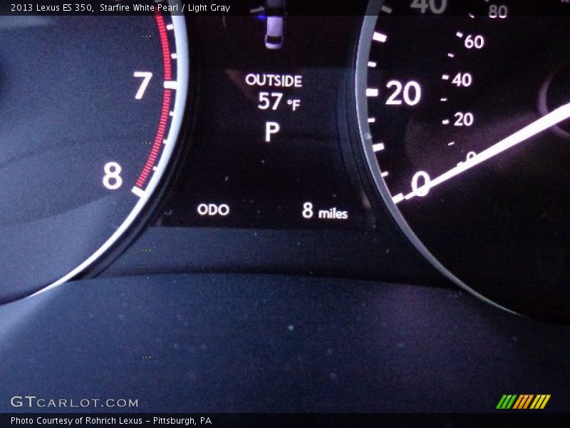 Starfire White Pearl / Light Gray 2013 Lexus ES 350