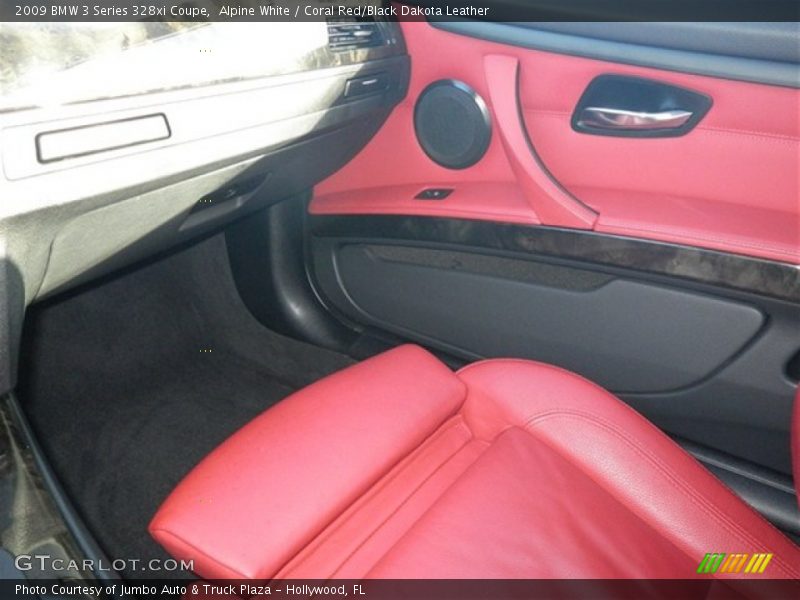 Alpine White / Coral Red/Black Dakota Leather 2009 BMW 3 Series 328xi Coupe
