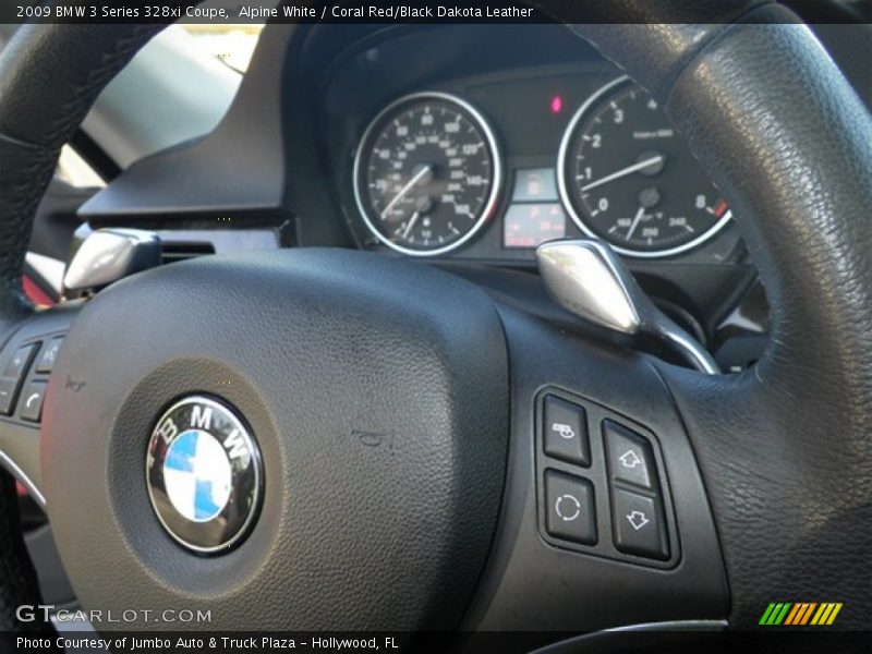 Alpine White / Coral Red/Black Dakota Leather 2009 BMW 3 Series 328xi Coupe