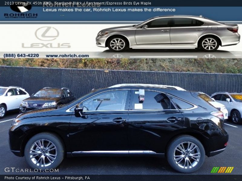 Stargazer Black / Parchment/Espresso Birds Eye Maple 2013 Lexus RX 450h AWD