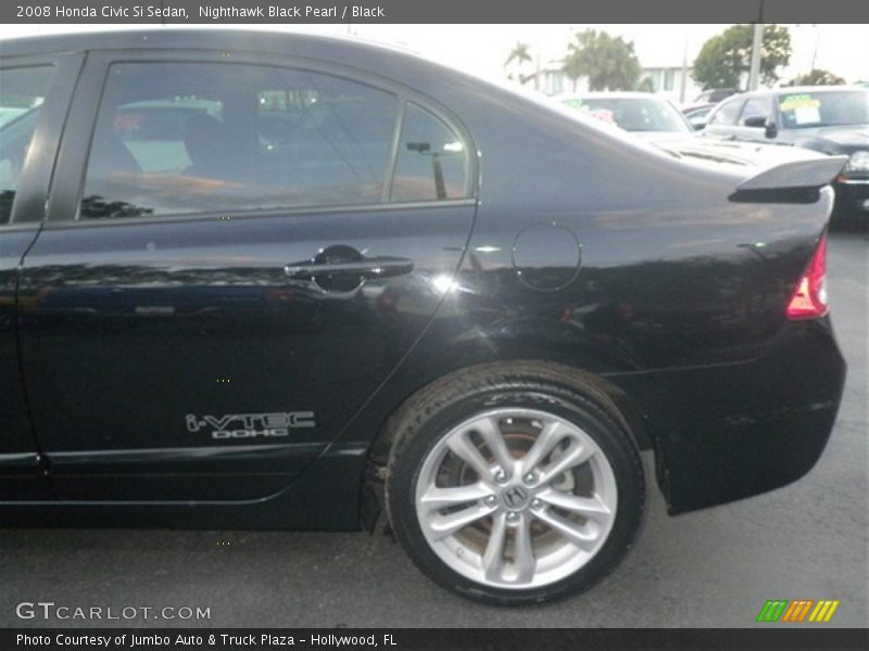 Nighthawk Black Pearl / Black 2008 Honda Civic Si Sedan