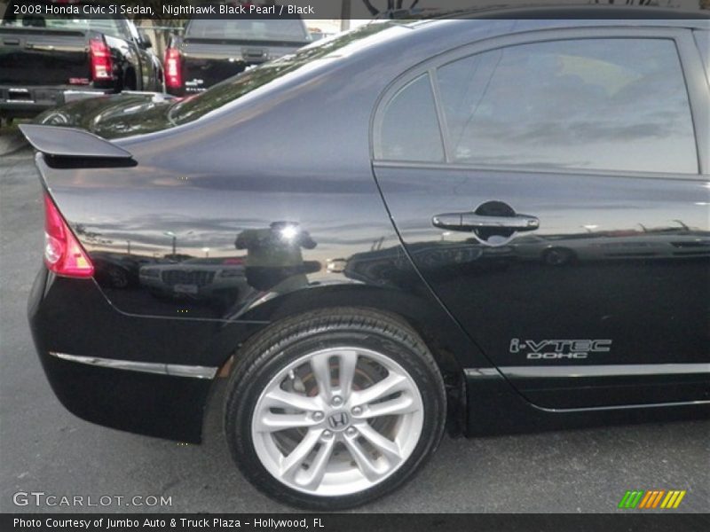 Nighthawk Black Pearl / Black 2008 Honda Civic Si Sedan