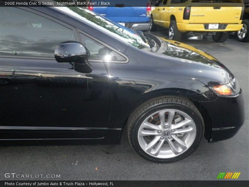 Nighthawk Black Pearl / Black 2008 Honda Civic Si Sedan