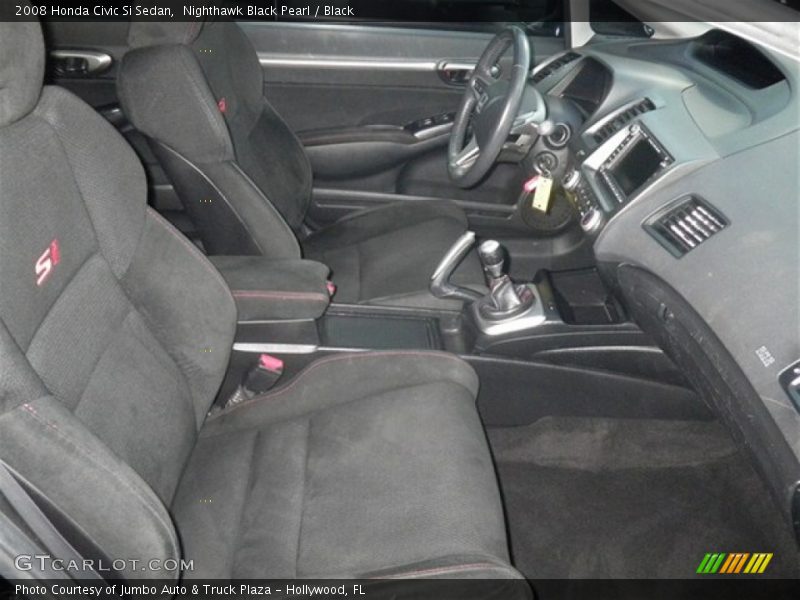 Nighthawk Black Pearl / Black 2008 Honda Civic Si Sedan