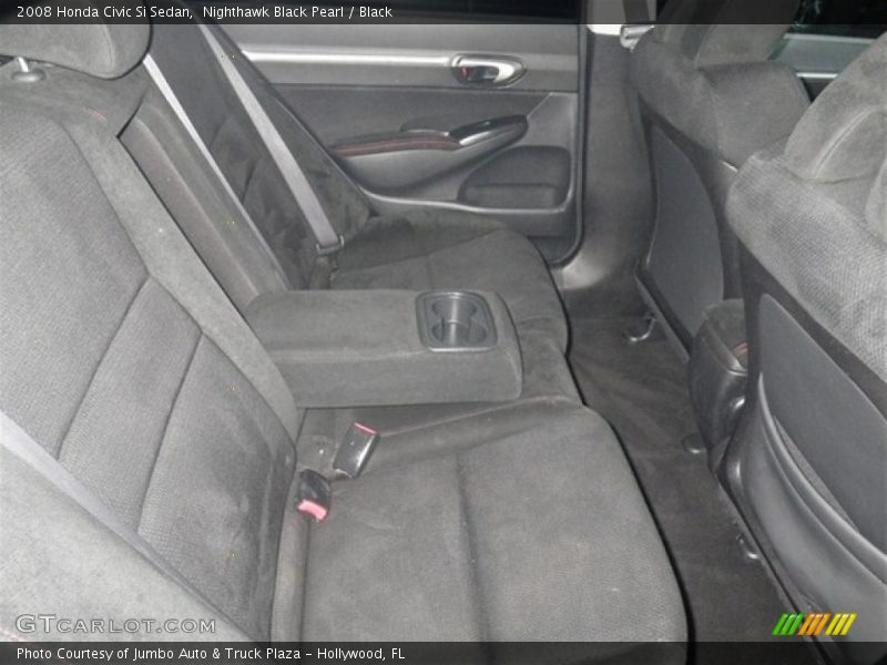 Nighthawk Black Pearl / Black 2008 Honda Civic Si Sedan