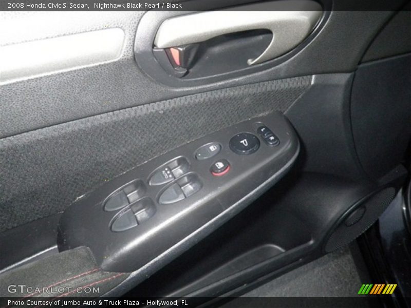 Nighthawk Black Pearl / Black 2008 Honda Civic Si Sedan