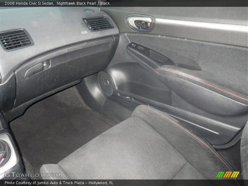 Nighthawk Black Pearl / Black 2008 Honda Civic Si Sedan