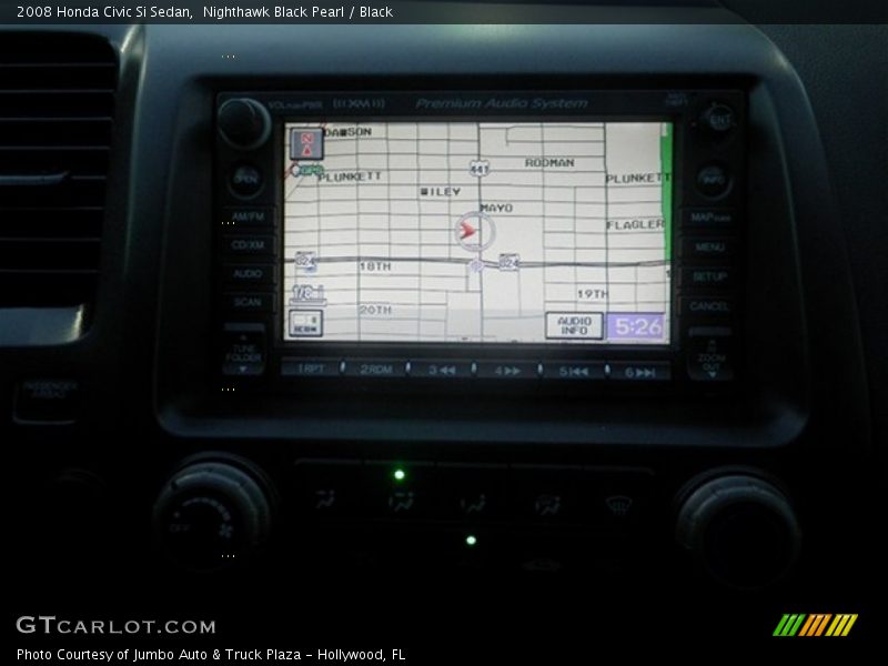 Nighthawk Black Pearl / Black 2008 Honda Civic Si Sedan